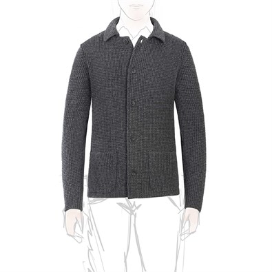 Gray cashmere cardigan jacket
