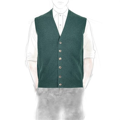 Green cashmere vest