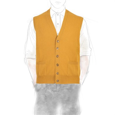 Mustard cashmere vest