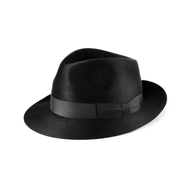 Fedora in cashmere nero