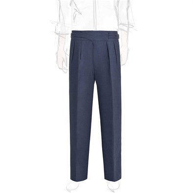 Blue linen manny trousers