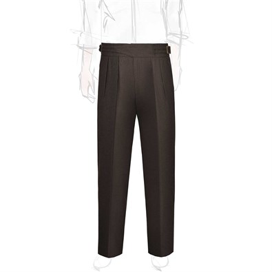 Brown flannel manny trousers