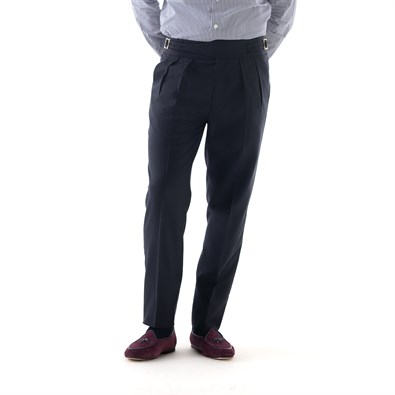 Manny trousers in tasmania wool blue