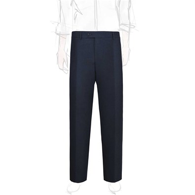 Blue flannel trousers