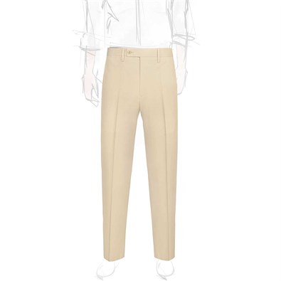 Beige cotton trousers