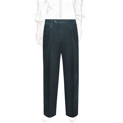 Vintage archive teal pleated corduroy trousers