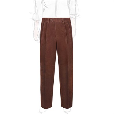 2 pinces brown corduroy trousers