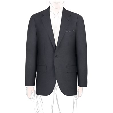 Dark gray tasmania wool single-breasted jacket "SW1"