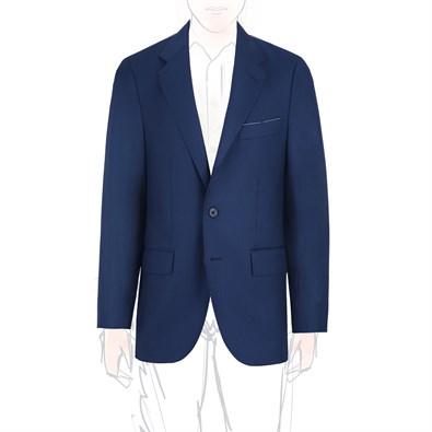 Light blue tasmania wool single-breasted jacket “SW1”