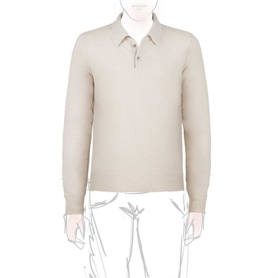 Cream cashmere polo