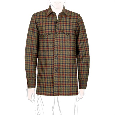 Vintage Archive wool overshirt in green check