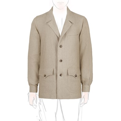 Capri jacket in beige linen 