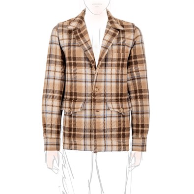 Vintage Archive St. Moritz cashmere jacket in beige check