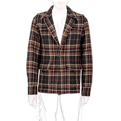 Vintage Archive St. Moritz cashmere jacket in brown check
