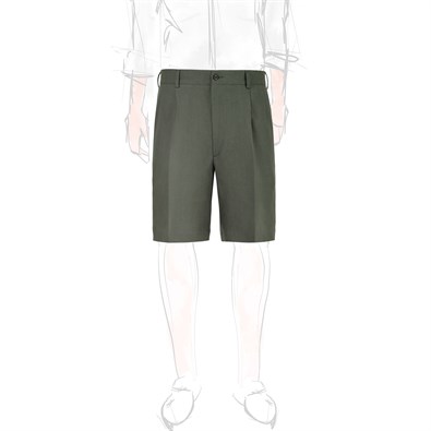 Bermuda in lino verde