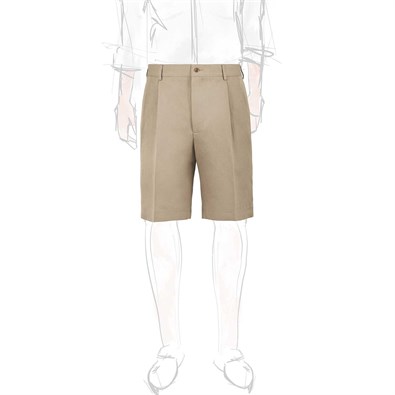 Limited Edition biscuit cotton and linen bermuda shorts