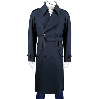 Blue Waterproof trench coat