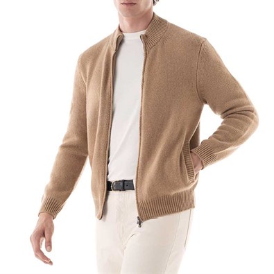 Rhum cashmere sweater with zip