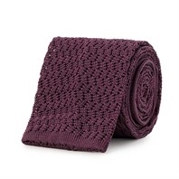 Hollyhock pink knitted tie