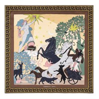 Artemide and Apollo ocher scarf