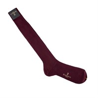 Calze in filo di Scozia a costina vino