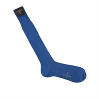 Blue ribbed lisle socks