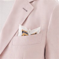 White Bella pocket square