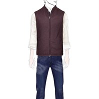 Bordeaux vest in wool and cashmere