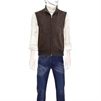 Brown cashmere outdoor vest