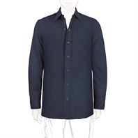 Blue wool overshirt