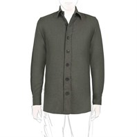 Green wool overshirt