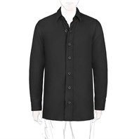 Black wool overshirt