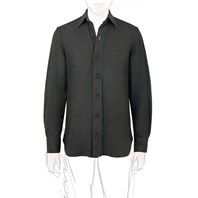 Green cashmere overshirt