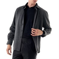Grey cashmere overshirt