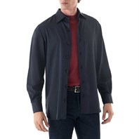 Blue silk overshirt