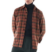 Vintage Archive wool overshirt in rust check