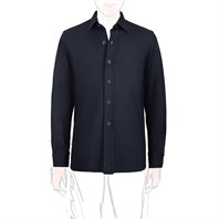 Midnight blue cashmere overshirt