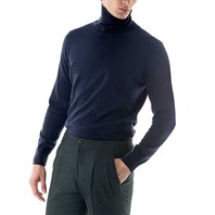 Blue cashmere turtleneck