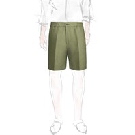 Vintage archive green linen leisure Bermuda shorts