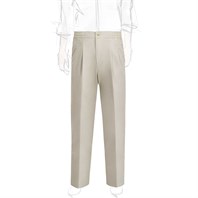 Beige cotton leisure pants
