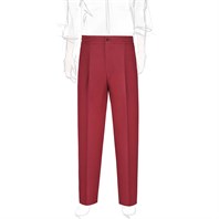 Red linen leisure pants