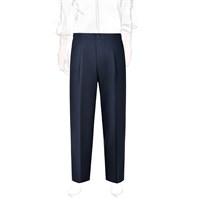Pantalone leisure in lana hopsack blu