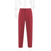 Red linen leisure pants