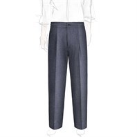 Blue wool and silk leisure pants