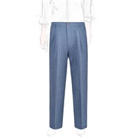 Light blue linen blend leisure pants