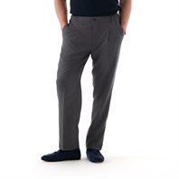 Grey hopsack wool leisure trousers