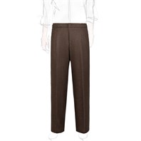 Leisure Trousers in black and brown herringbone wool