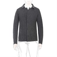 Gray cashmere cardigan jacket