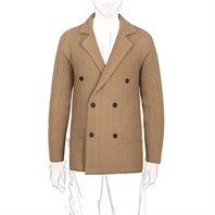 Double breasted rhum cashmere cardigan jacket