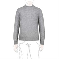 Gray cashmere crew-neck sweater